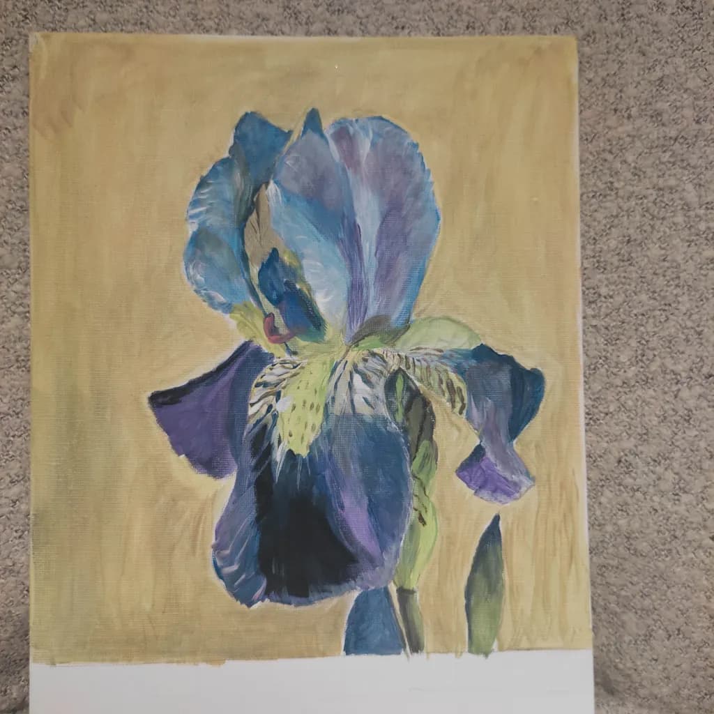 Whispers of Blue: A Serene Iris in Bloom