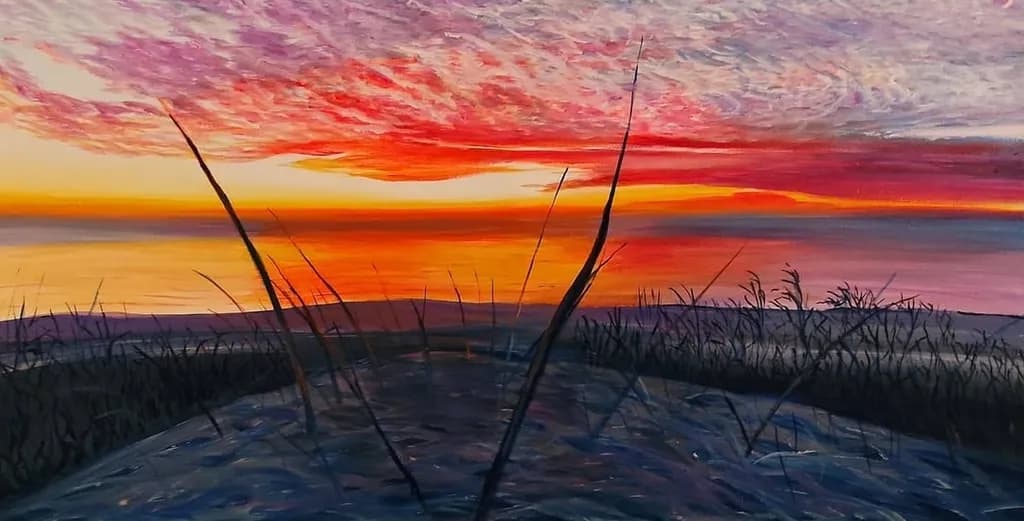 Sunset Horizon Silhouettes
