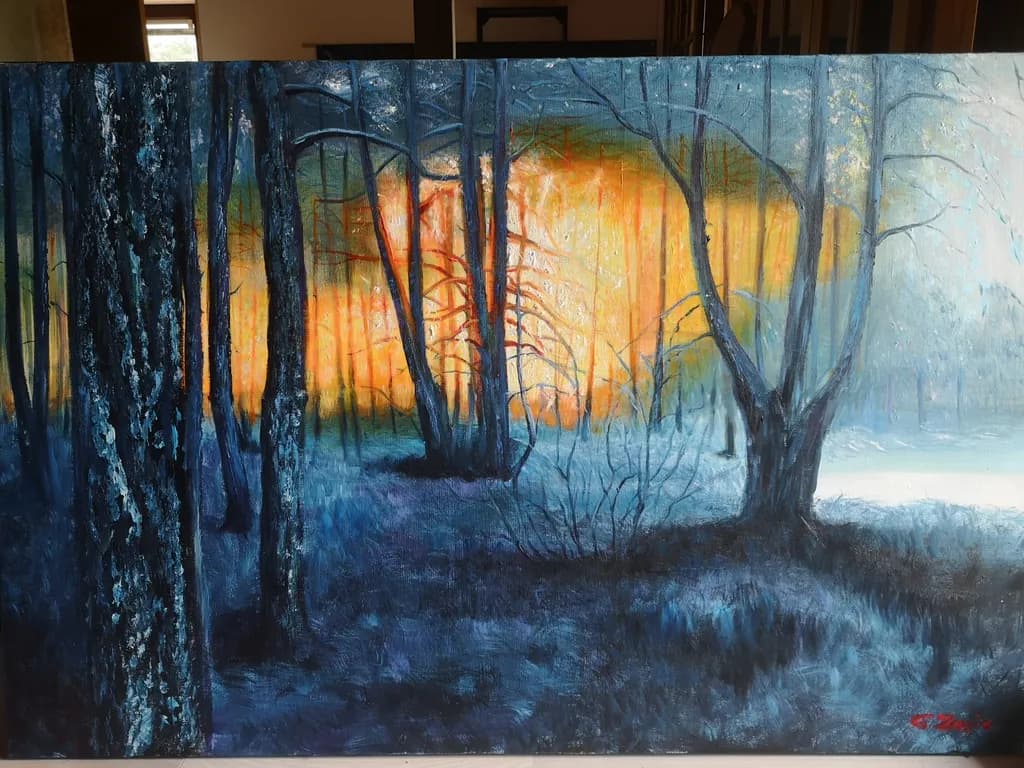 Whispers of Twilight: A Serene Forest Embrace at Dusk