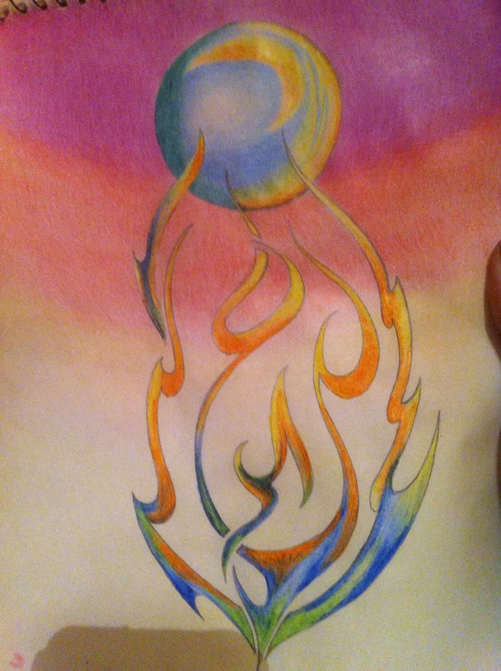 Abstract Flame Orb