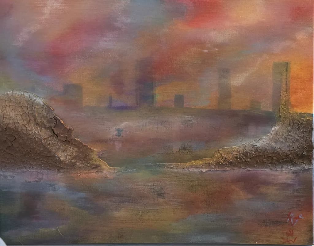 Misty Cityscape