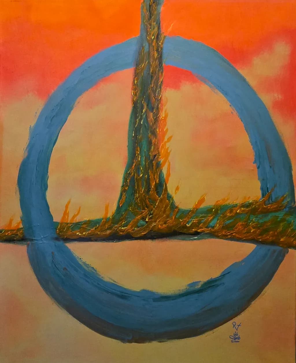 Blue Circle Fire
