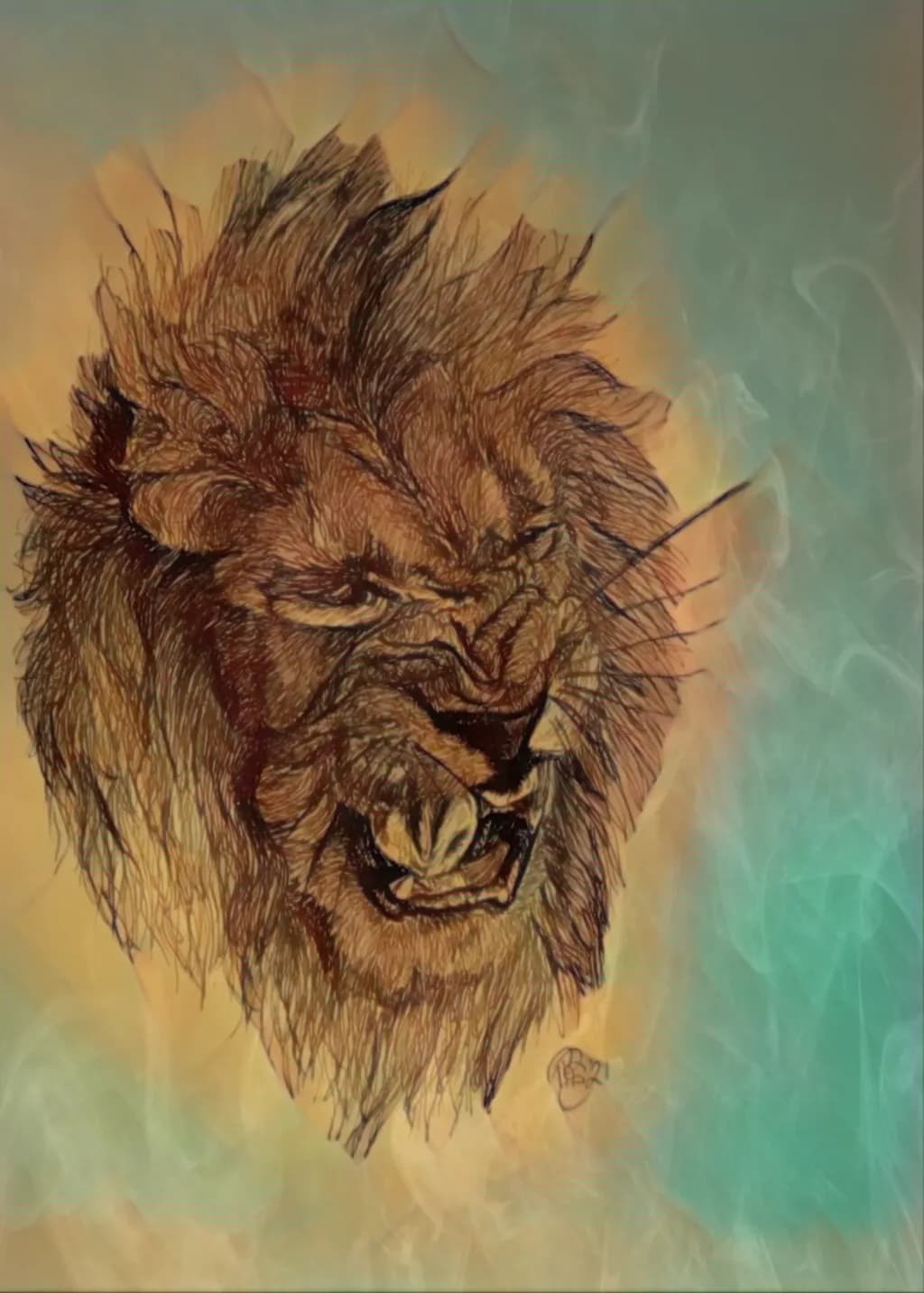 Focused Lion