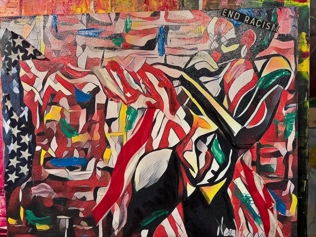 End Racism: A Bold Expression of Unity and Resistance Through Colorful Artistry