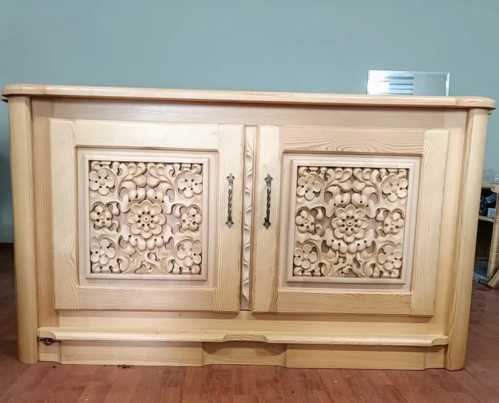 Floral Carved Cabinet