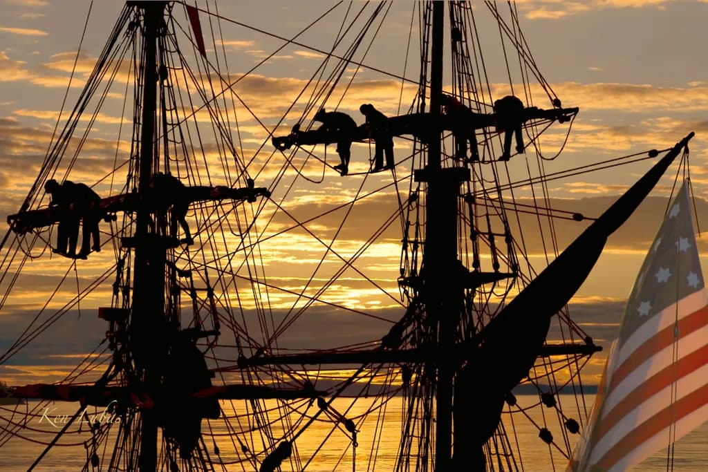 Sailing into the Sunset: A Maritime Silhouette Adventure