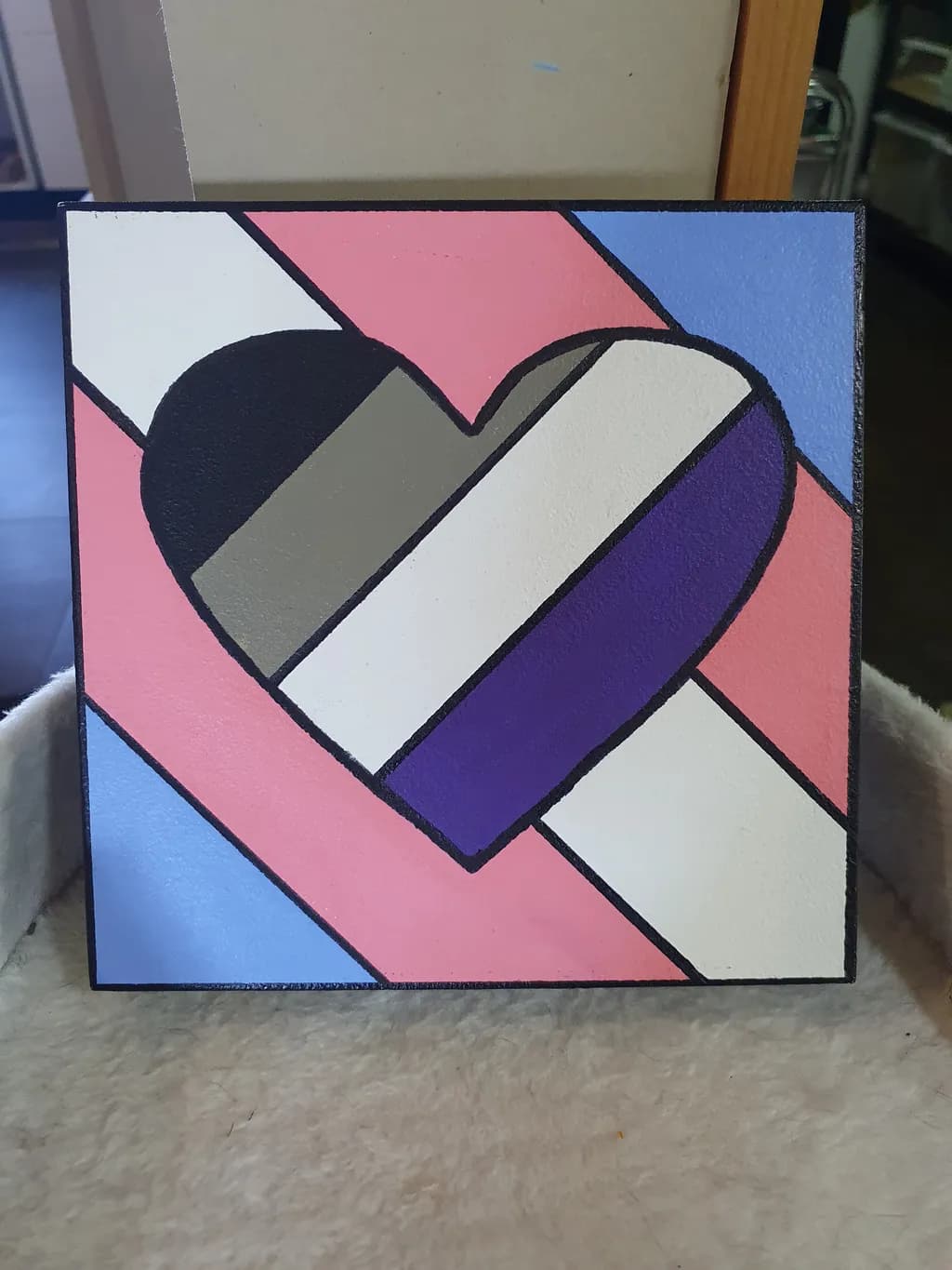 Vibrant Geometric Heart: A Celebration of Pride and Expression