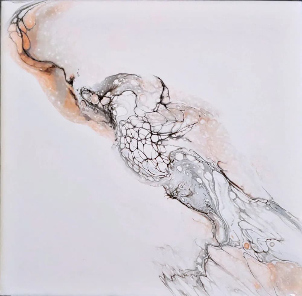 Whispers of Fluidity: An Abstract Dance of Light and Shadow