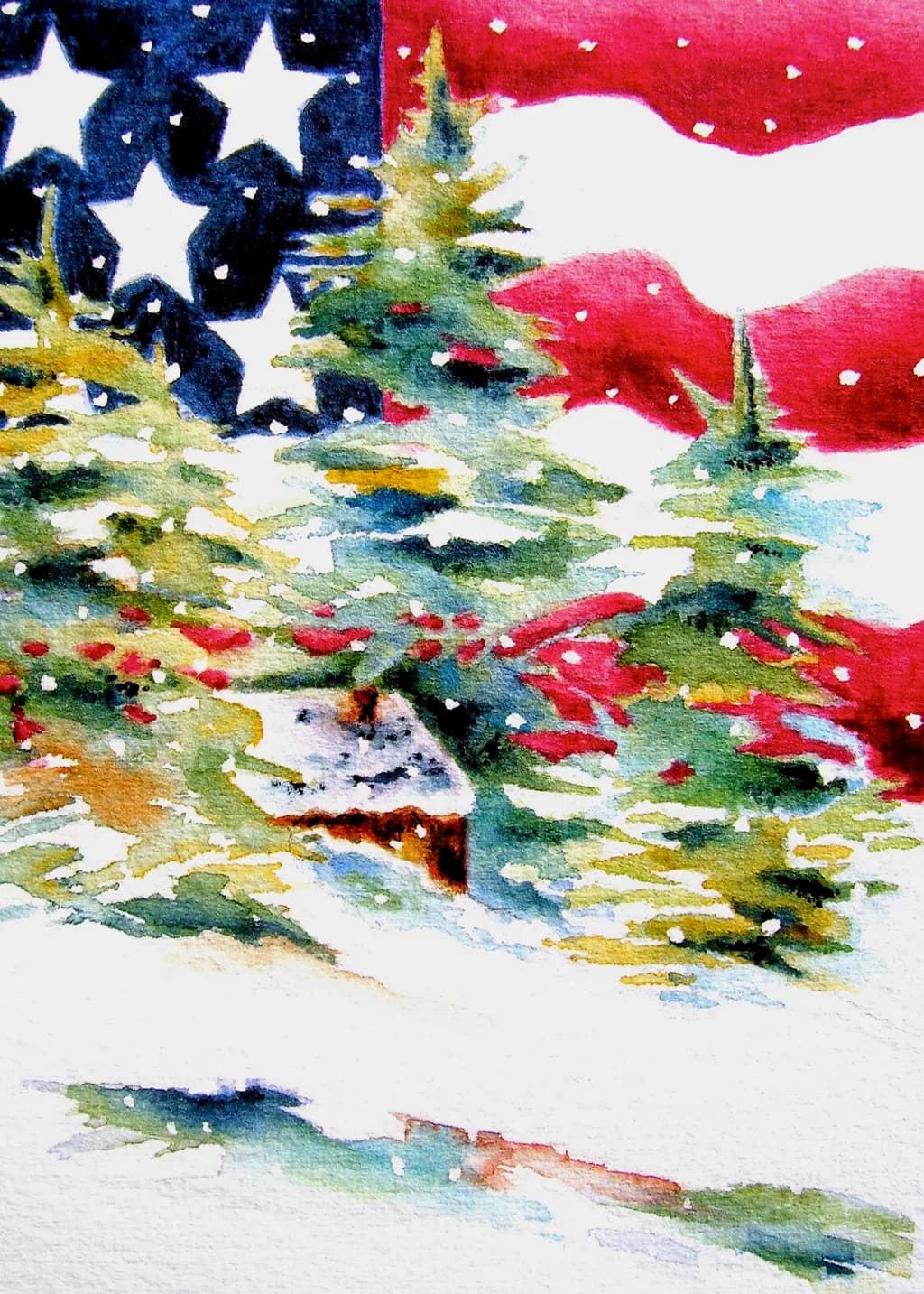 Winter's Patriotic Embrace