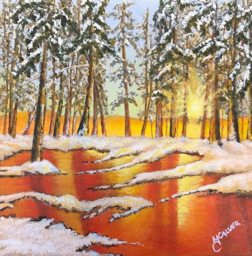 Red Water Reflection