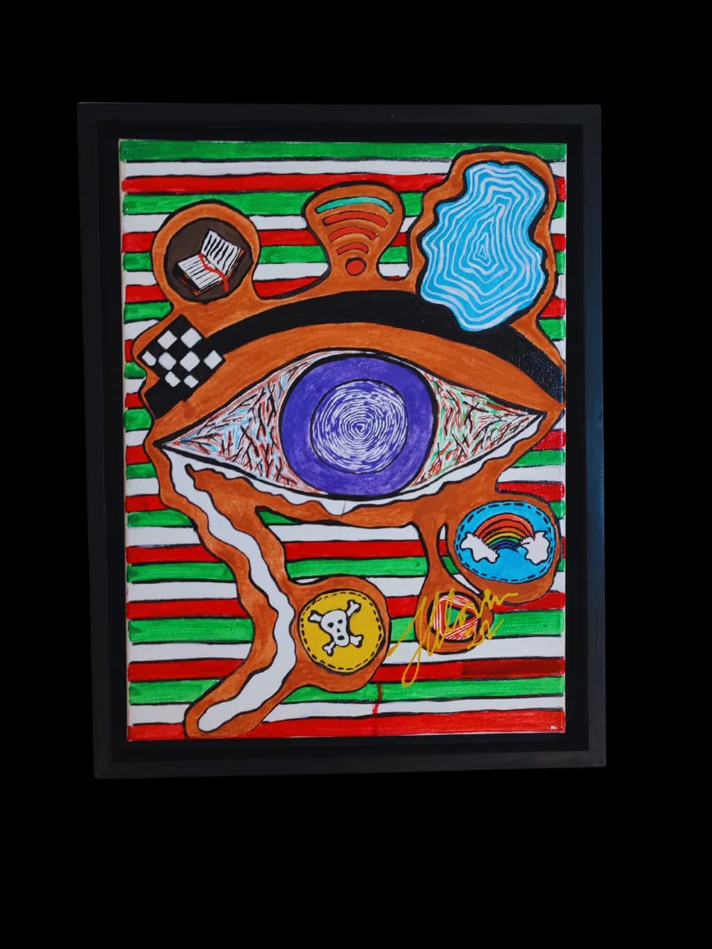 Whimsical Eye: A Colorful Journey Through Abstract Geometric Realms