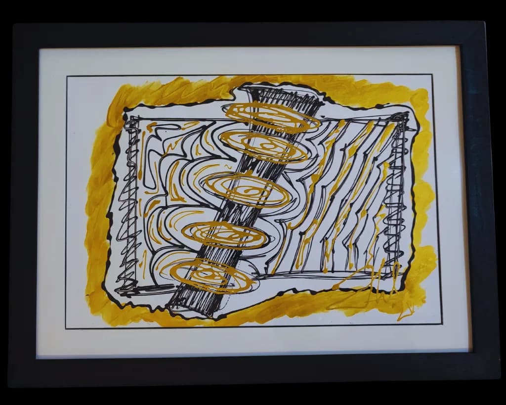 Whirlwind of Yellow: An Abstract Exploration of Motion and Rhythm