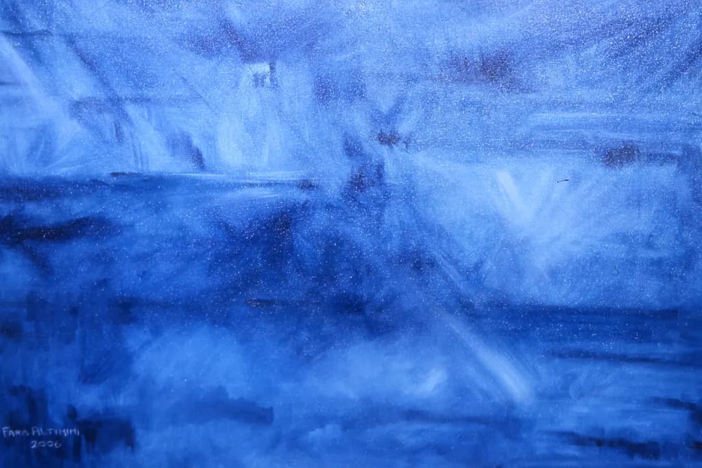 Serenity in Blue: An Abstract Exploration of Calm and Texture