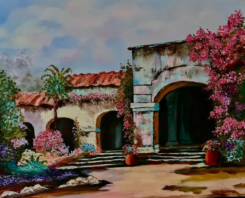 Vibrant Serenity: A Blossoming Architectural Landscape