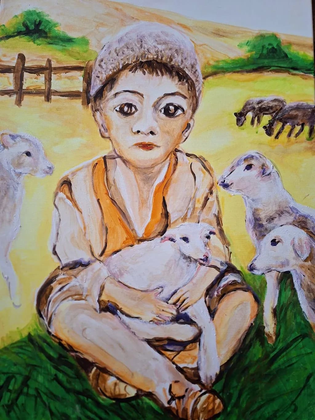 Child with Lambs