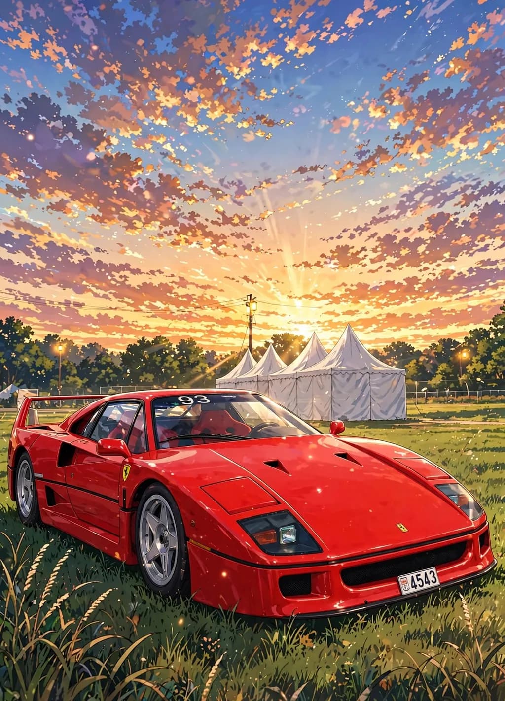 Ferrari F40 Sunset