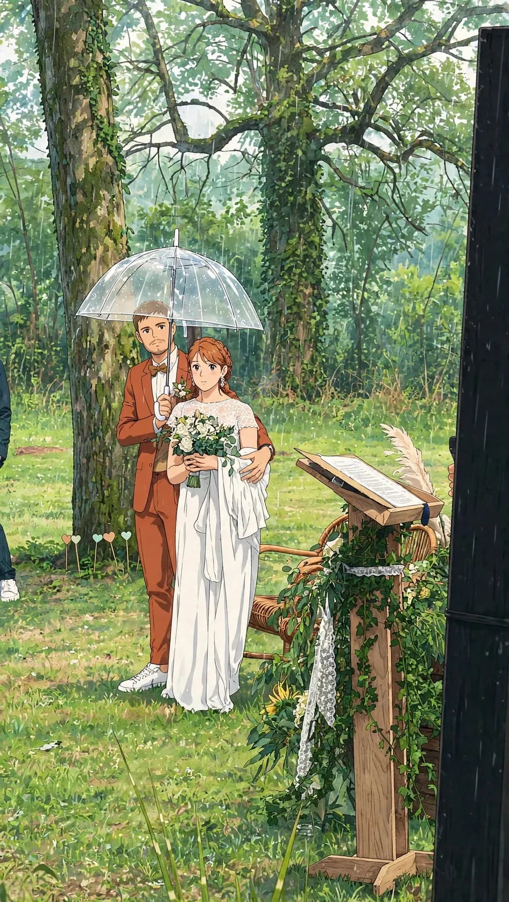 Rainy Wedding in the Forest