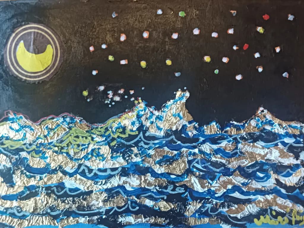 Moonlit Ocean Waves