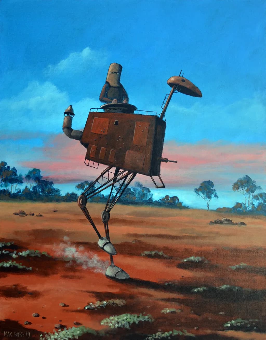 Rusty Dreams: A Mechanical Journey Through the Desert Landscape