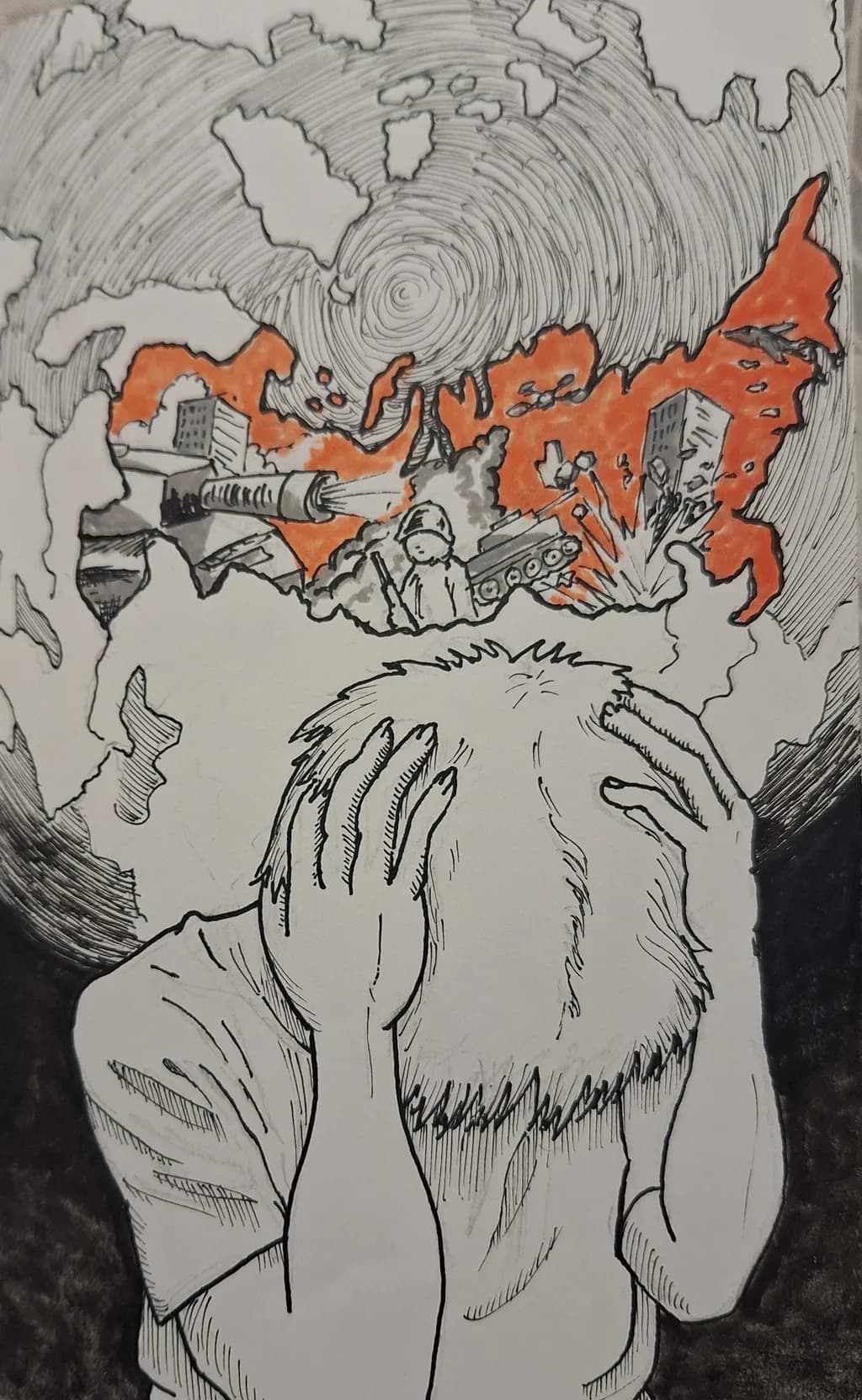Echoes of Chaos: A Struggle Against Inner Turmoil and External Destruction