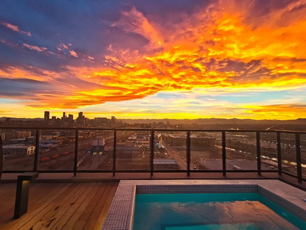 Sunset Over Cityscape