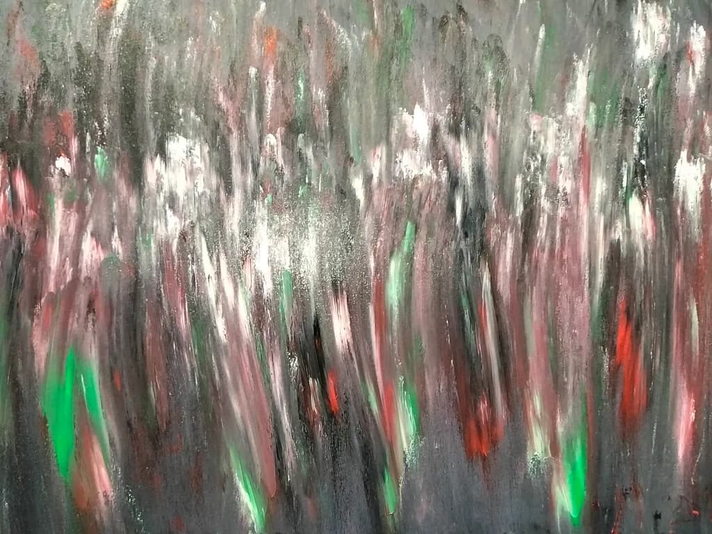 Whispers of Chaos: An Abstract Dance of Color and Texture