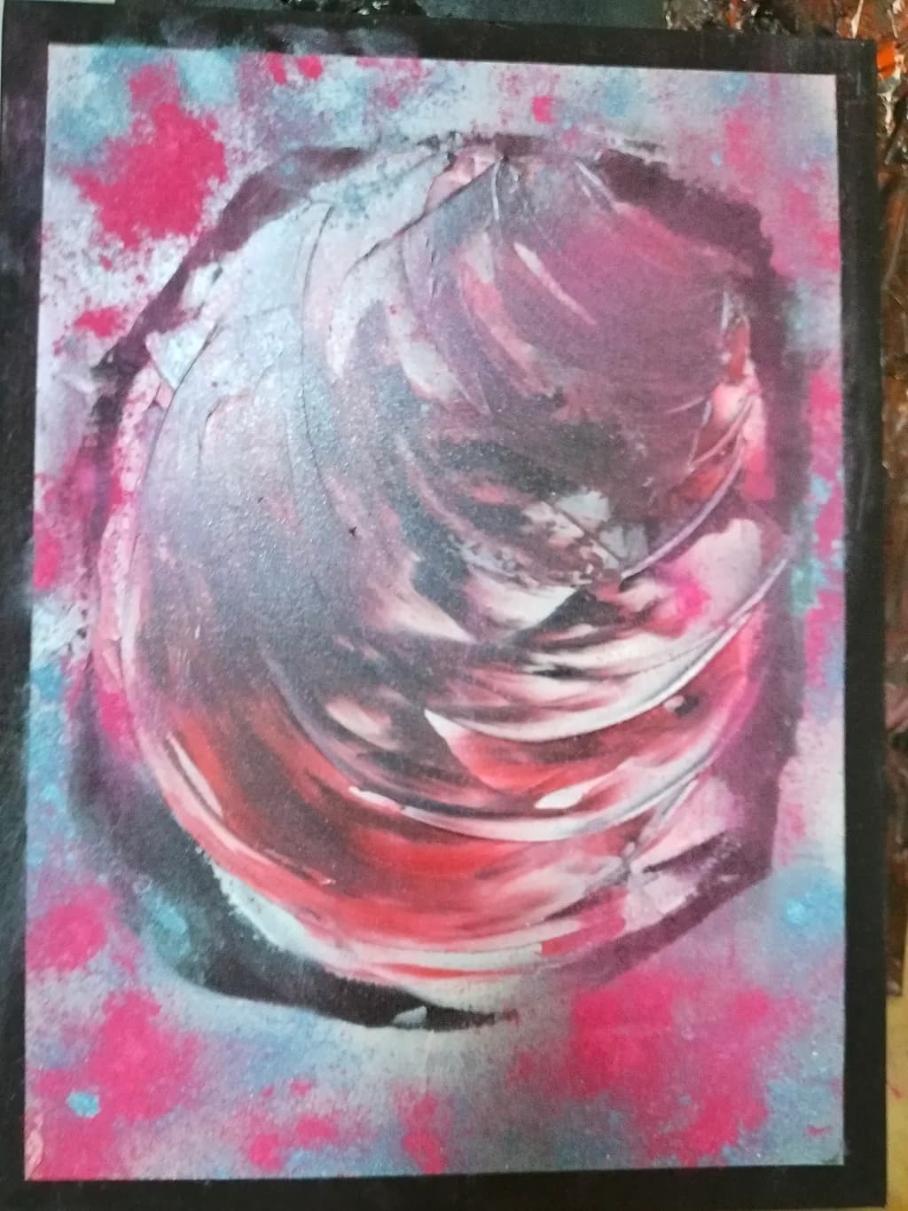 Whirlwind of Color: A Dynamic Dance of Light and Texture in Abstract Art