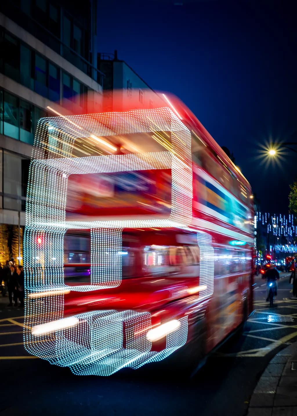 Blurred London Double-Decker