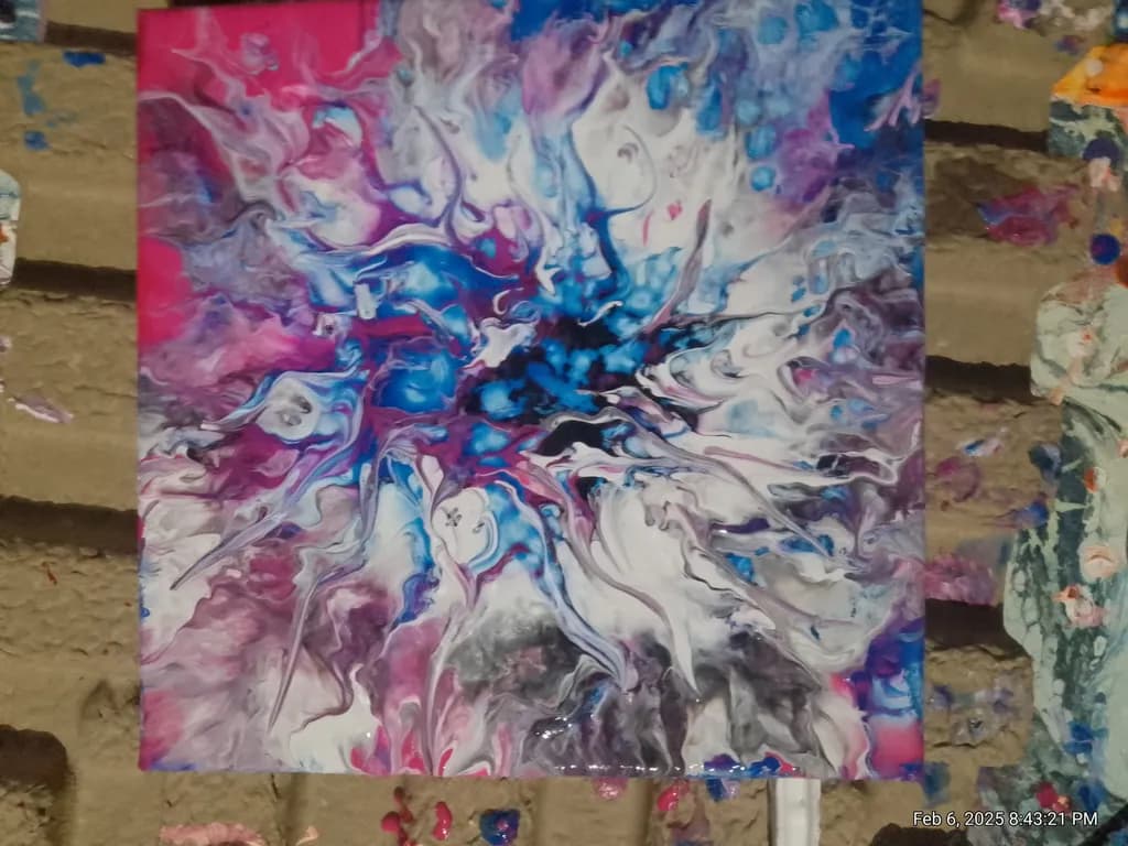 Celestial Whirl: A Dance of Color and Emotion in Abstract Art