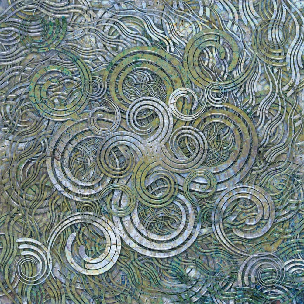 Whispers of the Wind: A Dance of Spirals and Waves in Textured Harmony
