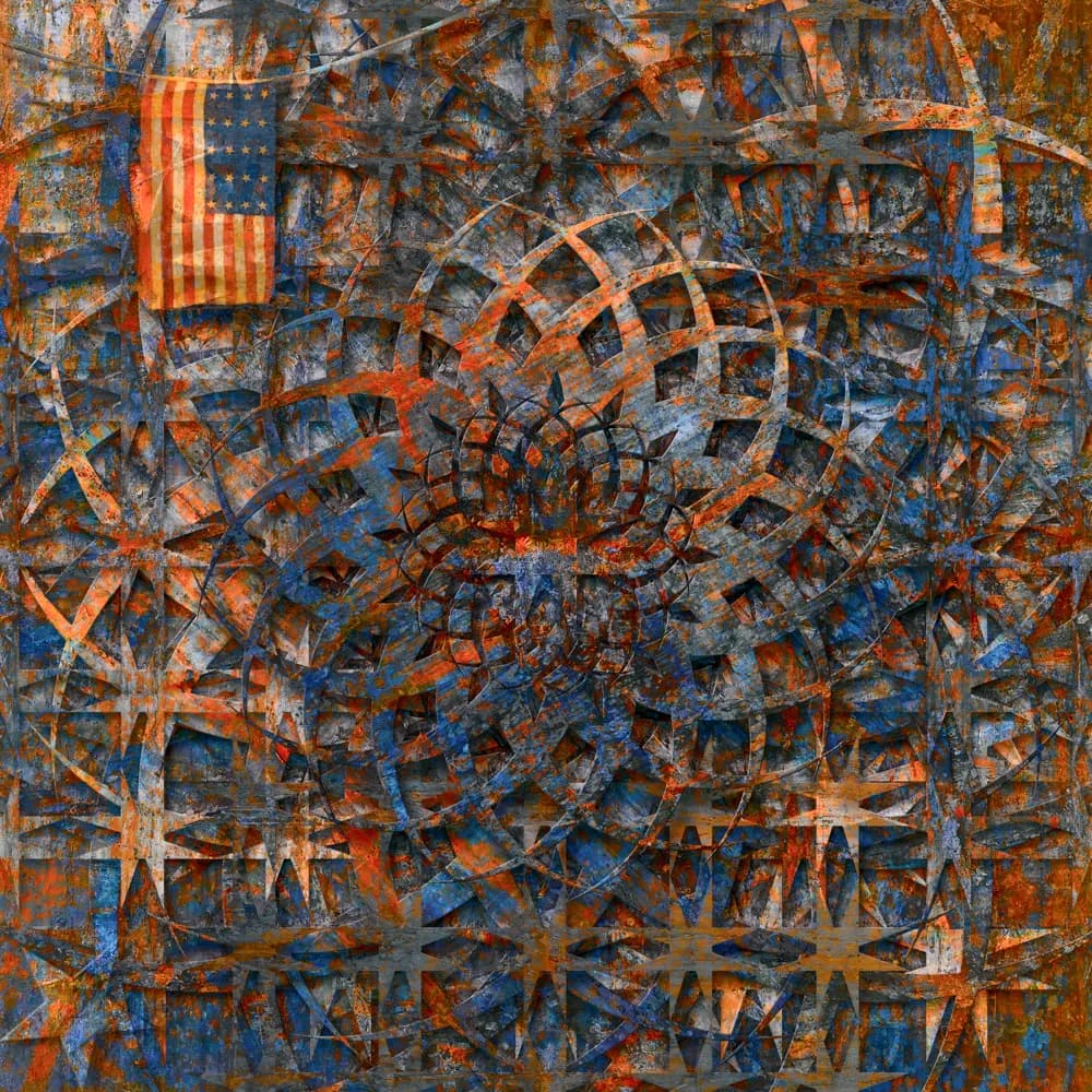 Woven Threads of Freedom: An Abstract Tribute to the American Spirit