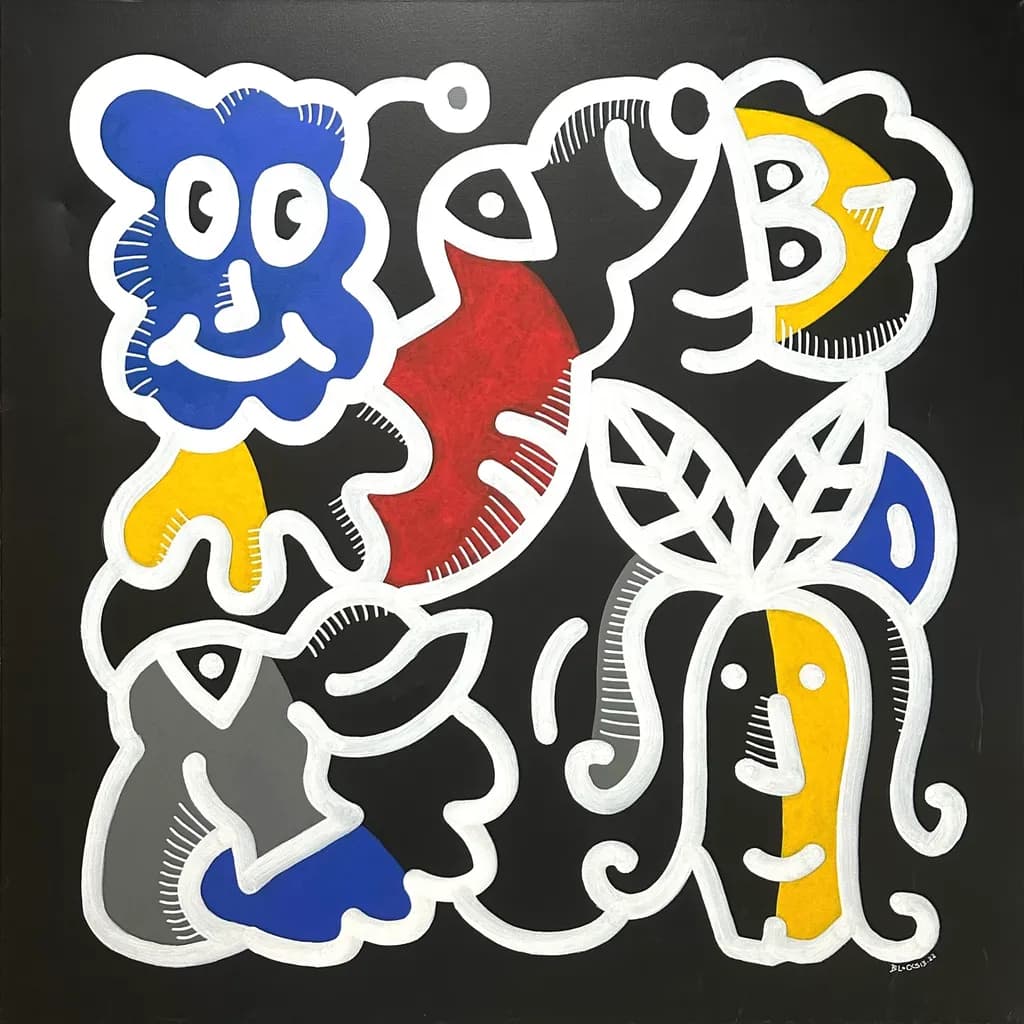 Colorful Faces Collage