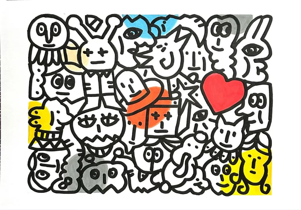 Faces and Hearts Collage