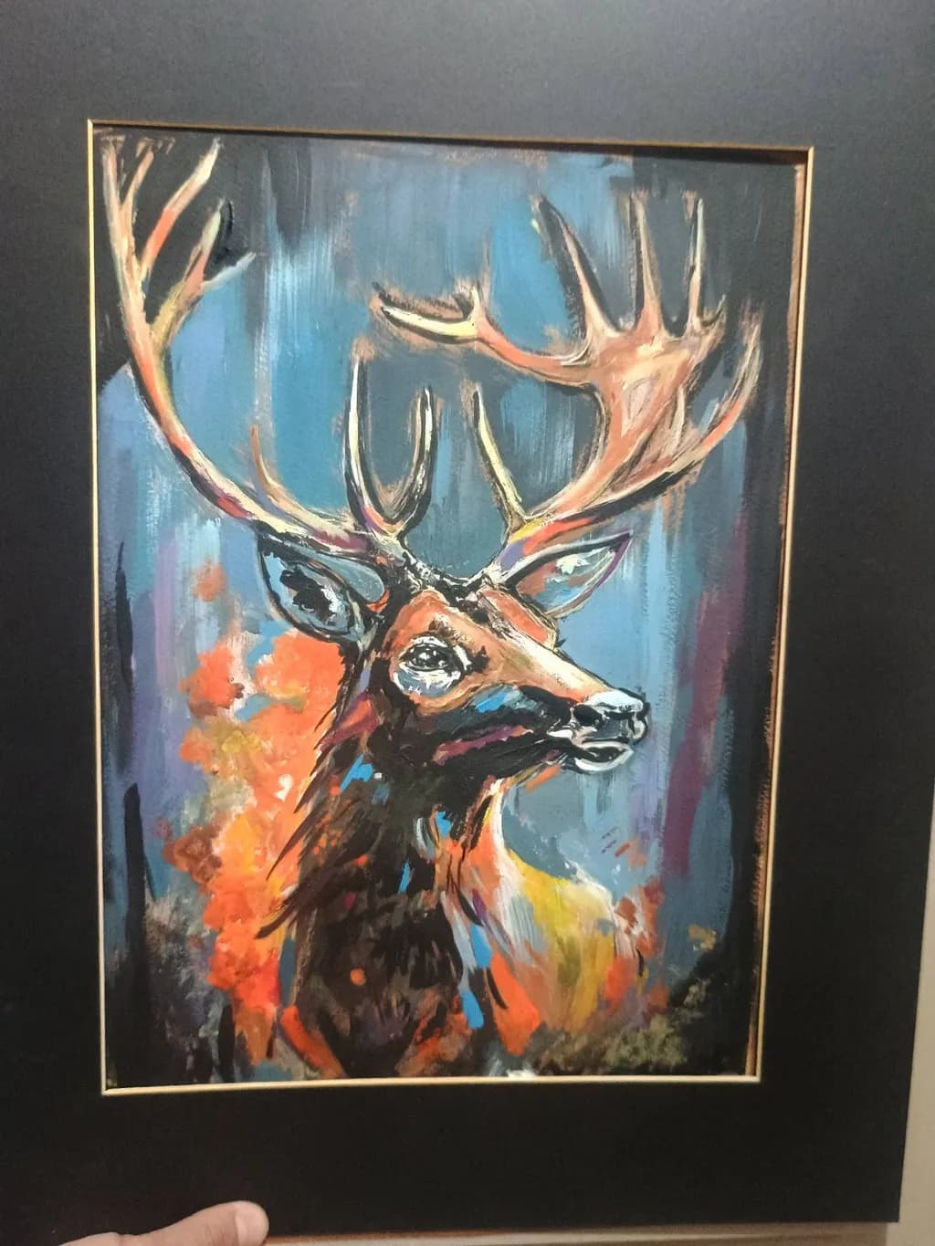 Majestic Stag: A Vibrant Expression of Nature's Grace