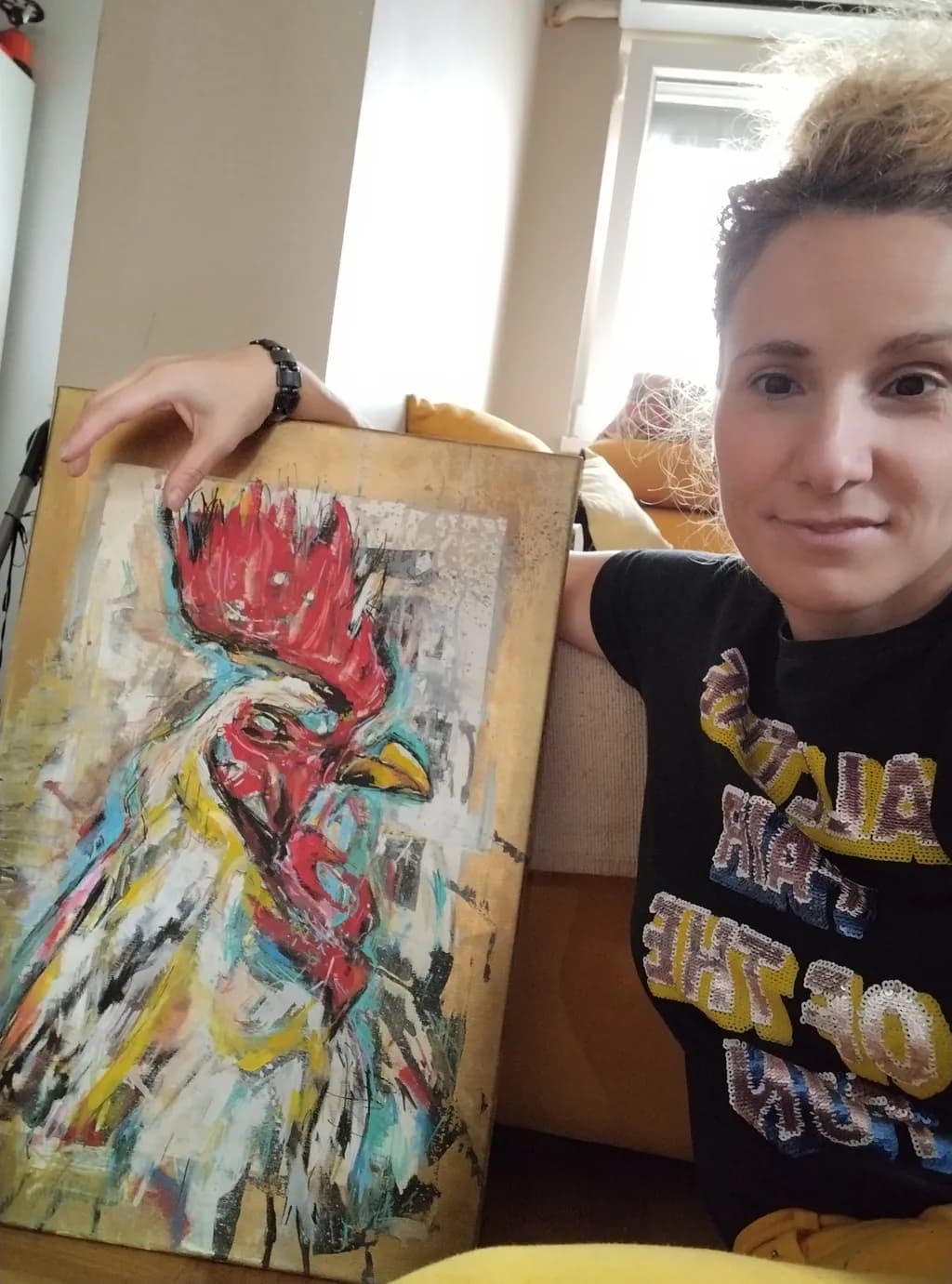 Vibrant Rooster: A Colorful Portrait of Farm Life