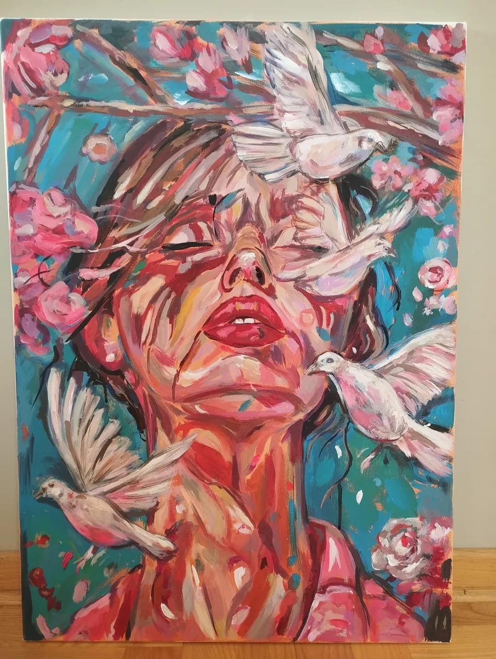 Whispers of Freedom: A Vibrant Portrait of Serenity and Flight