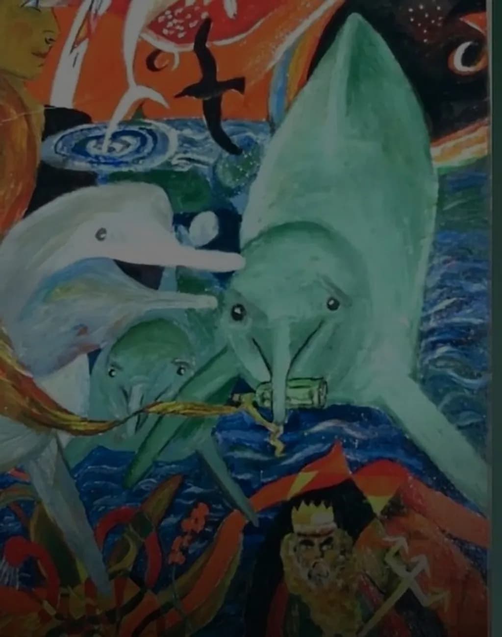 Underwater Dolphins Dance