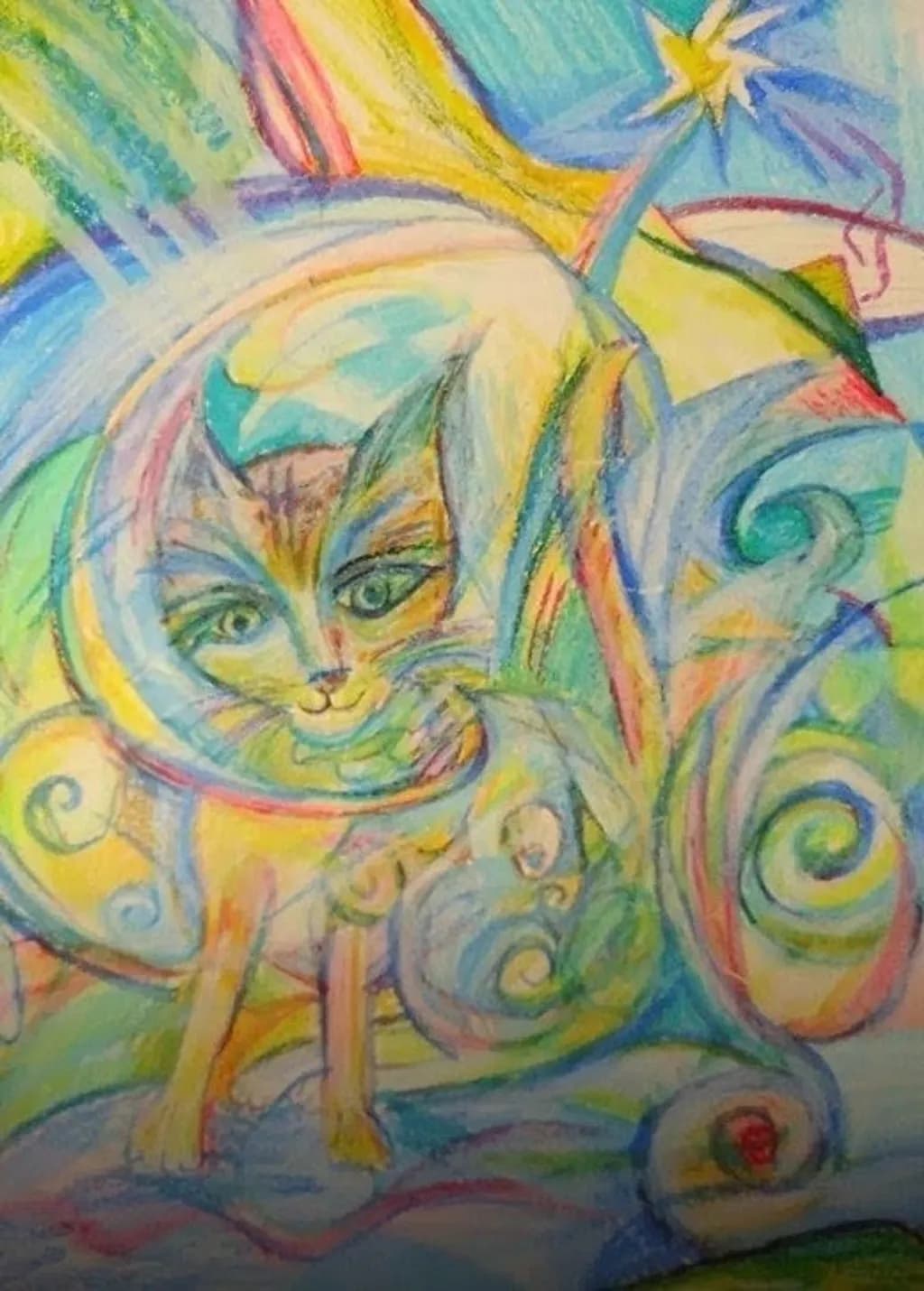 Whimsical Cat Spirals