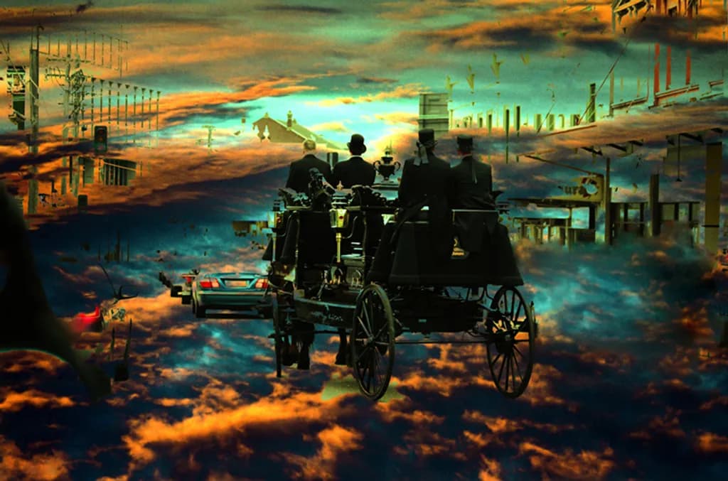 Coach Journey at Dusk