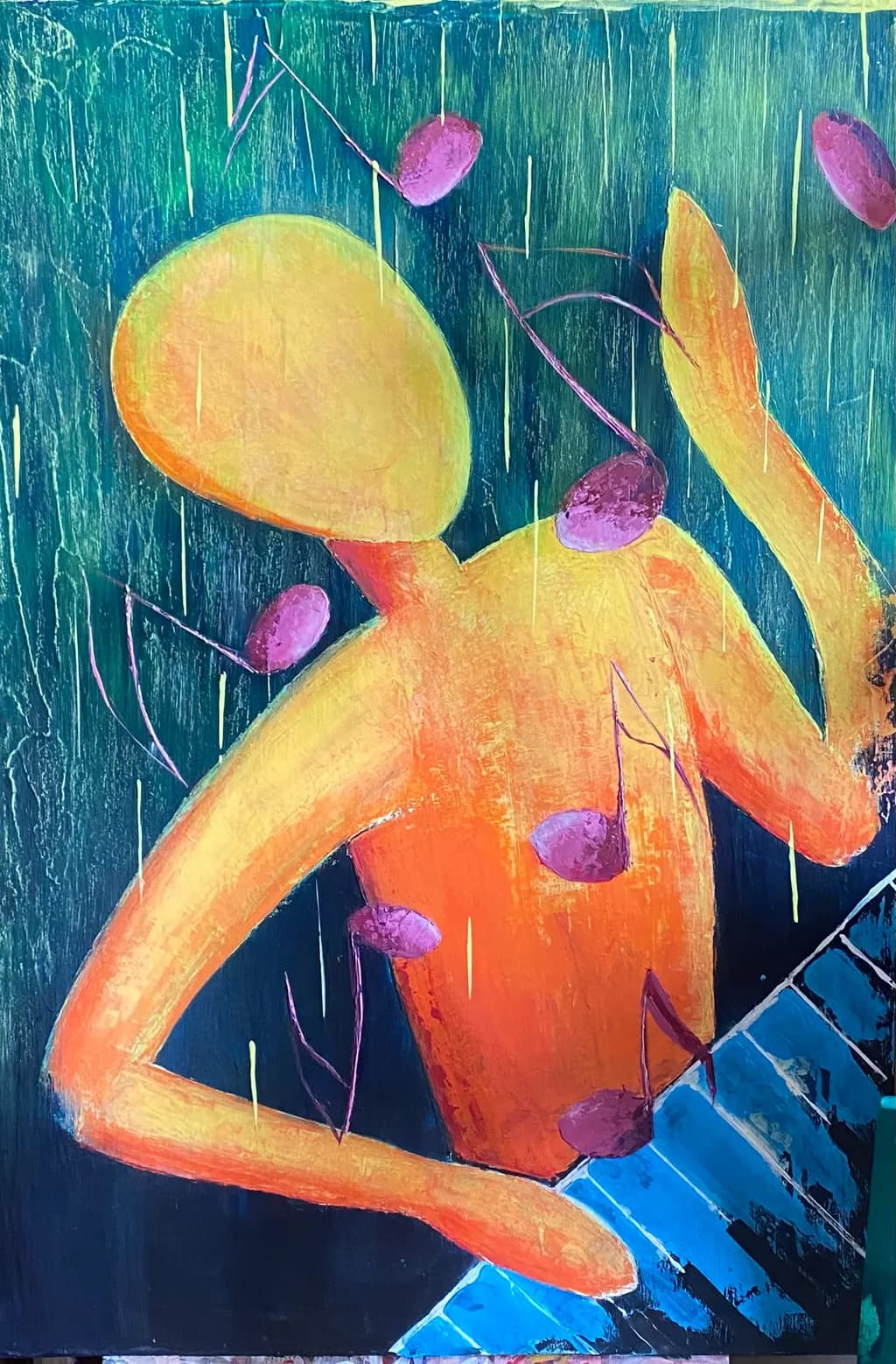Rhythmic Embrace: A Vibrant Dance of Color and Sound
