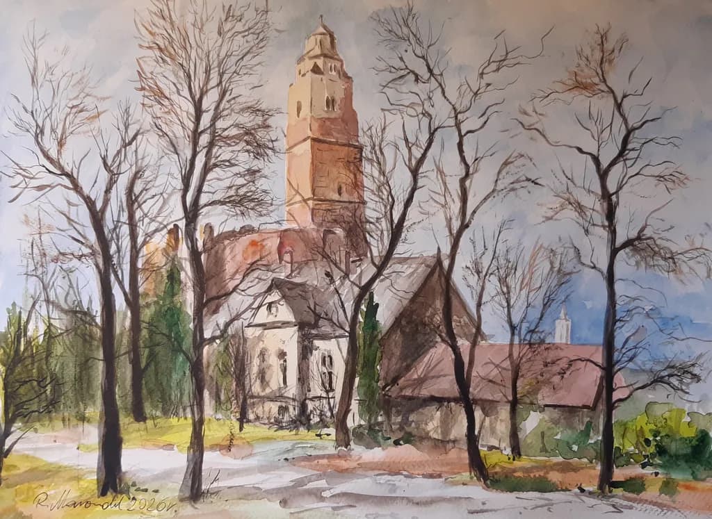Autumn Church Landscape