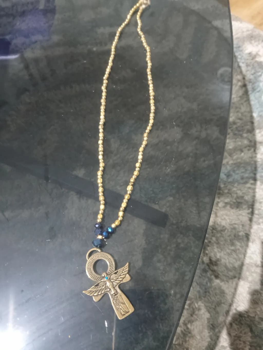Ankh Necklace with Wings