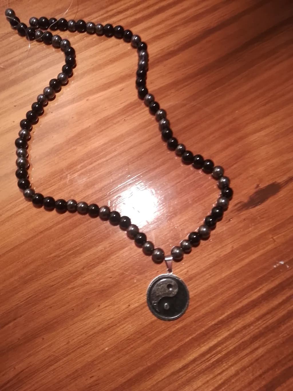Beaded Yin Yang Necklace