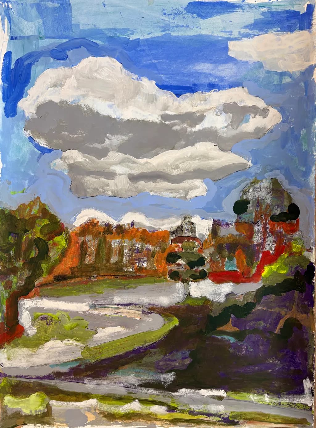 Cloudscape Over Woods
