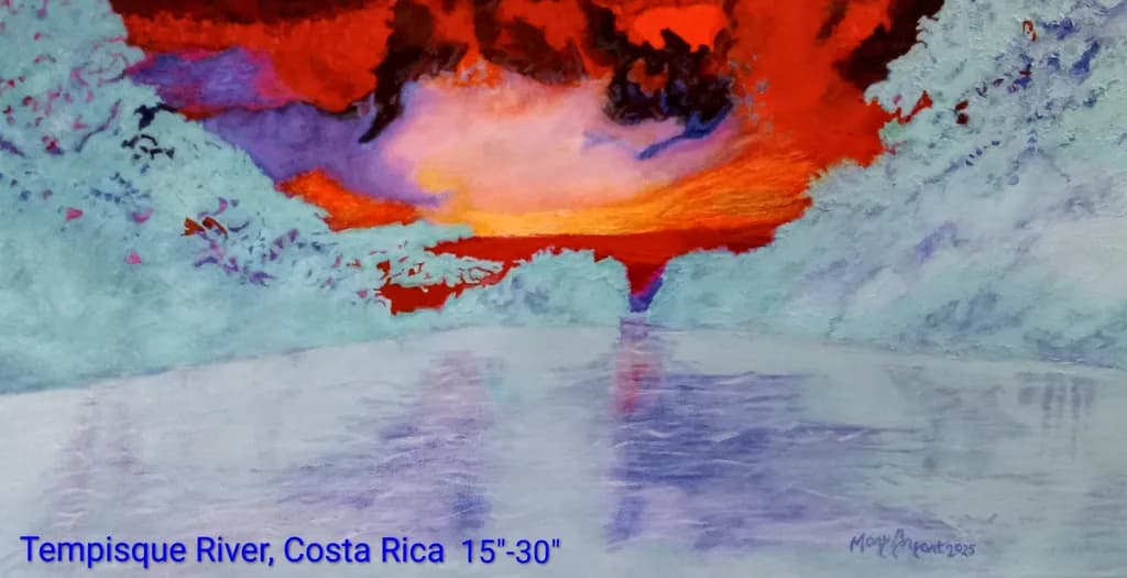 Vibrant Serenity: Tempisque River Sunset in Costa Rica
