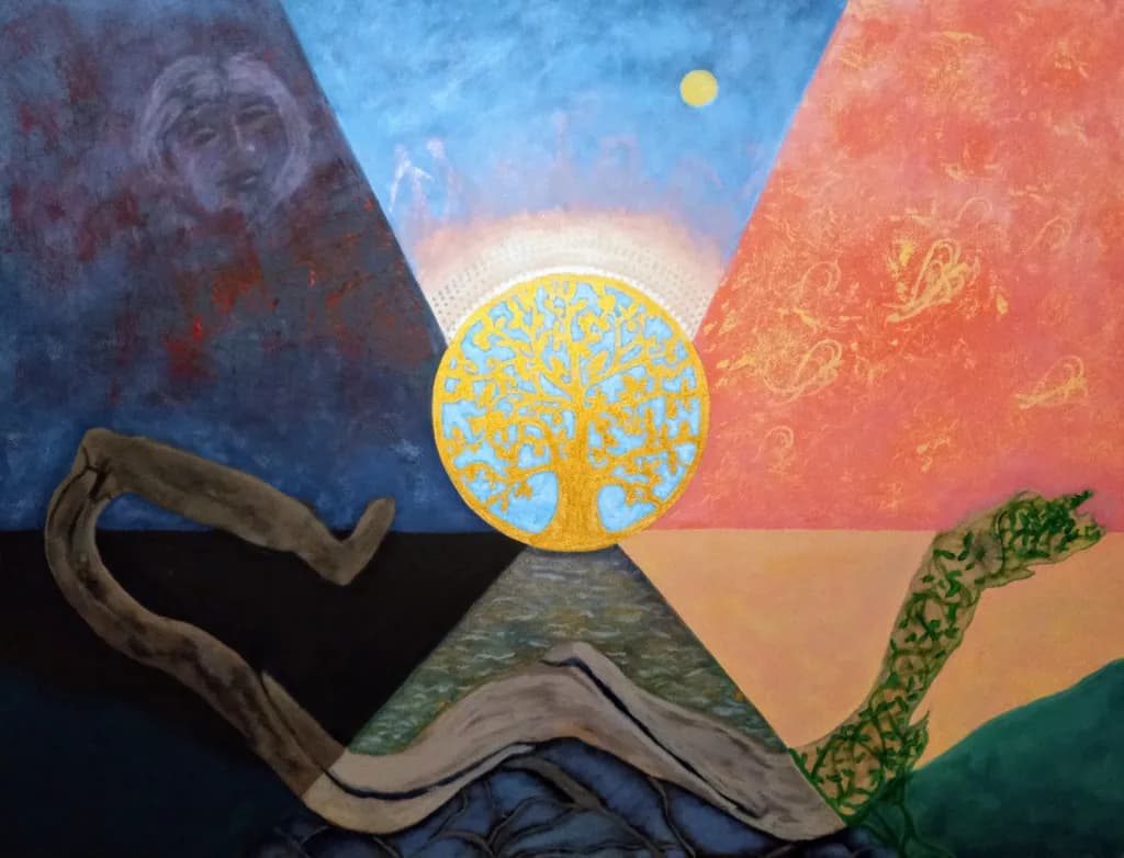 Ethereal Harmony: The Tree of Life in Four Elements