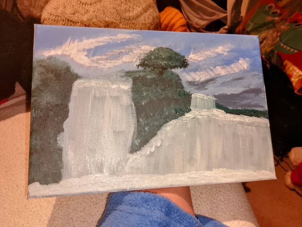 Waterfall and Cliffs