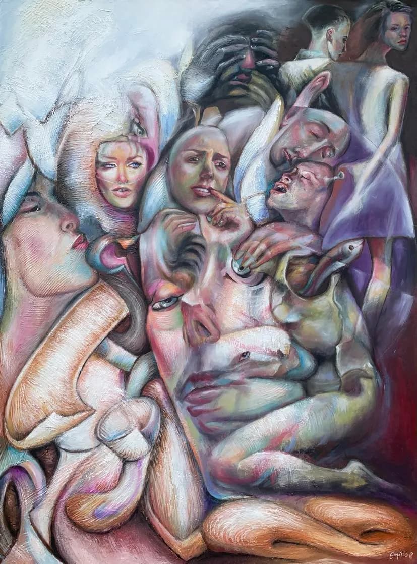 Emotional Tapestry: A Journey Through Abstract Faces and Expressions