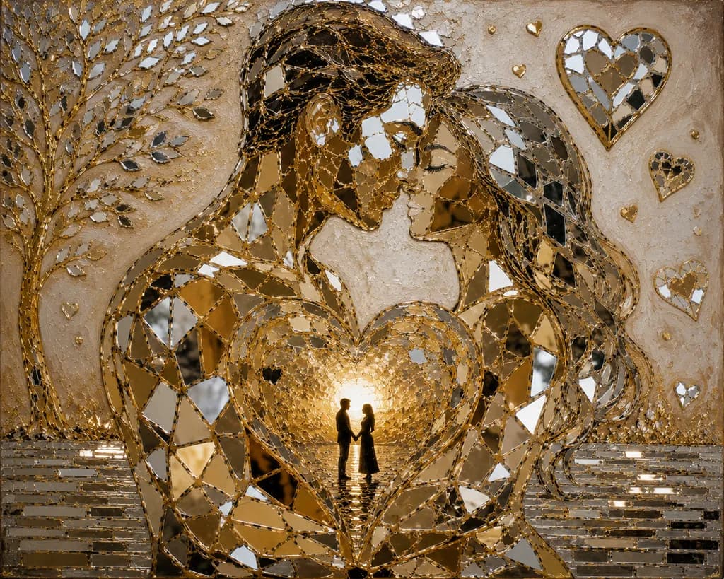 Golden Heart Reflection