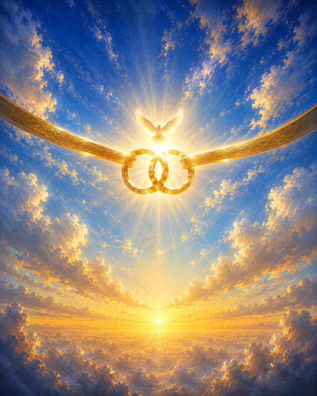 Sunset Rings and Dove
